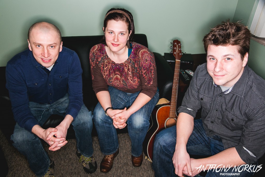 Focused on the 'Music Life': From left, Rob Jordan, Cole Hansen and Tory Peterson of Bello Spark. (Photo/Anthony Norkus)
