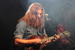 Paul Hoffman of Greensky Bluegrass at Hoxeyville 2014. (Photo/Anna Sink)
