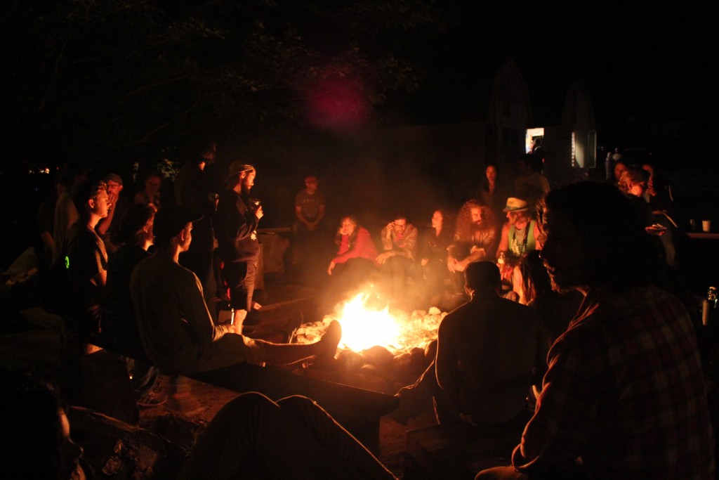 Active Artisan Community: Campfire camaraderie is a big part of Earthwork Harvest Gathering. (Photo/Anna Sink)