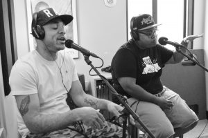 On the Air: The Great Ones performing for Local Spins on WYCE. (Photo/Anna Sink)