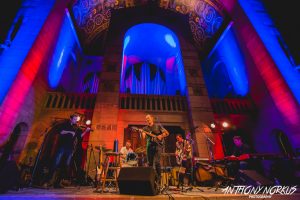 Doing It in Michigan: Joshua Davis and his band performing at Fountain Street Church in 2015. (Photo/Anthony Norkus)
