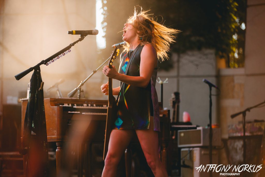 The Lion the Beast the Beat and Grace Potter: The singer on stage at Meijer Gardens Wednesday. (Photo/Anthony Norkus)