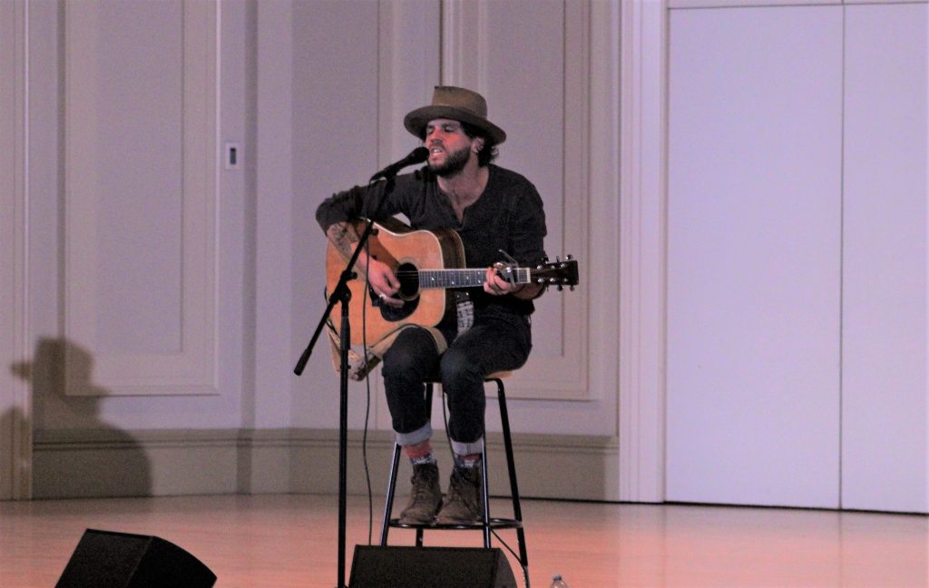 Acoustic Cafe Series Opener: Langhorne Slim played St. Cecilia Music Center on Thursday. (Photo/Anna Sink)