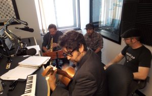 On the Air: Cabildo performing in the WJRW studios.