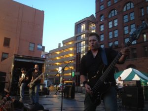Hard Rock Honchos: Deadwood Stone fired up an enthusiastic crowd on the Clock Tower Stage.