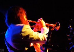 Warm Honey and Cowgirl Revenge: Escondido, with Tyler James on trumpet and guitar. (Photo/Anna Sink)