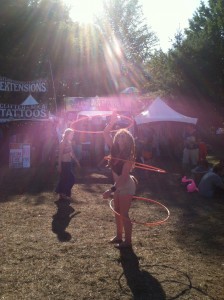 Sun and Hoops: Hoop girls not surprisingly are everywhere at Electric Forest.