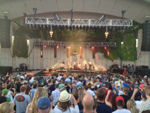 A capacity crowd cheered on the high-energy string band.