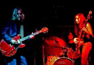 Wolfe and his band in action.