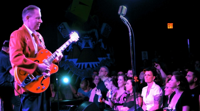 Hot Stuff: Reverend Horton Heat revved up a jam-packed Pyramid Scheme on Friday. (Photo/Katy Batdorff)
