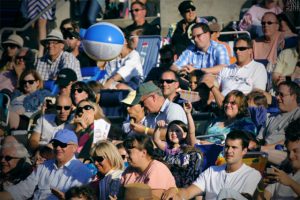 Bringing the Beach to the Amphitheater: The sold-crowd on Thursday.