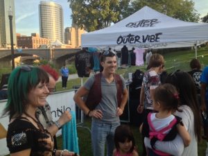 The Outer Vibe greeting fans after its Celebration on the Grand set on Friday. (Photo/Local Spins)