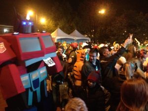 The throngs at Halloween On Ionia.