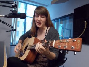 Dickinson on Local Spins Live. (Photo/Anna Sink)