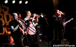 Mustard Plug signs with national label. (Photo/Katy Batdorff)