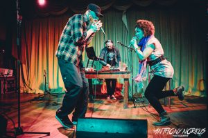 Rick Chyme and Molly Bouwsma Schultz at Founders Brewing on Saturday. (Photo/Anthony Norkus)