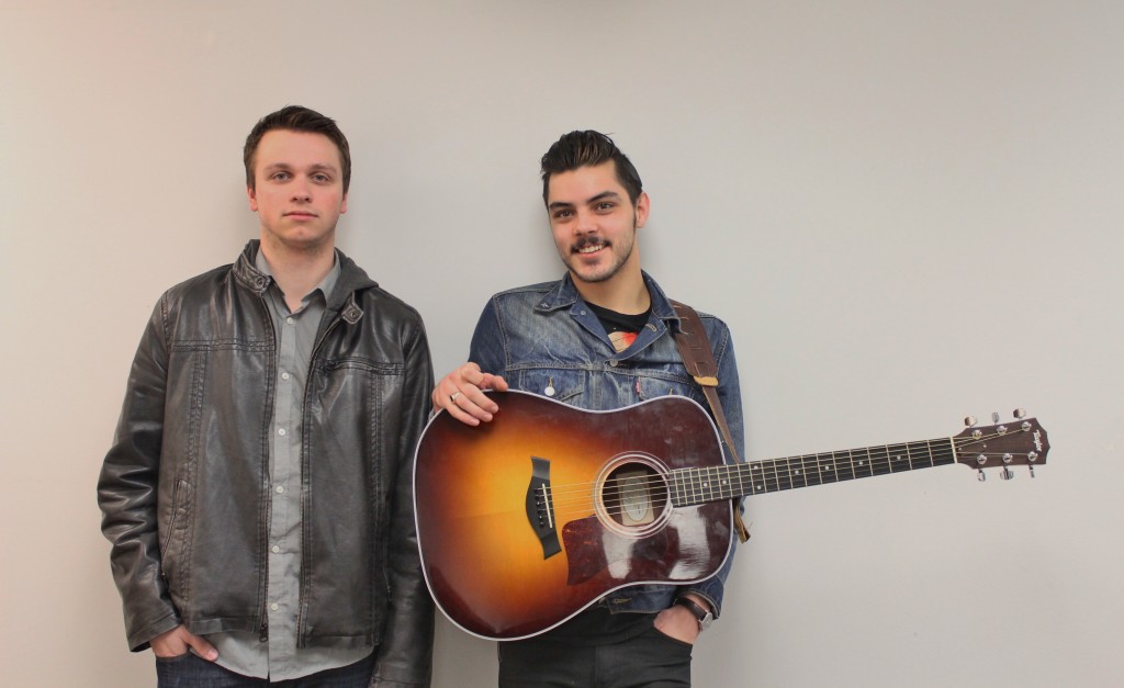 Aggressive Fun: Josh Worsham, left, and Jesse Ray of Jesse Ray & The Carolina Catfish. (Photo/Anna Sink)