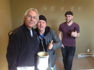 Bill Chrysler, left, mugging with Vincent Hayes on Sunday at Redwall North. (Photo/Local Spins)