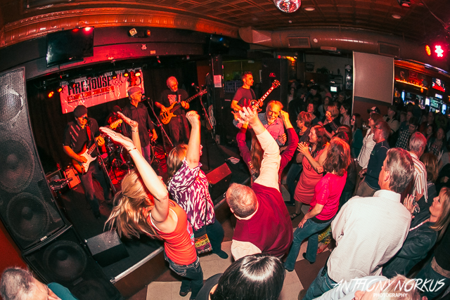 Supporting the Blues: An elbow-to-elbow throng jammed Billy's Lounge on Friday for the WGVU Blues Matters benefit with Thirsty Perch Blues Band and more. (Photo/Anthony Norkus)