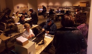 Staffers were busy handling the rush of ticket-buyers Saturday morning. 