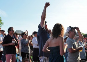 Part of the enthusiastic crowd on Thursday. (Photo/Anna Sink)