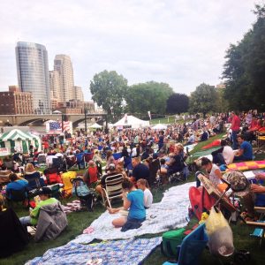 Saturday's crowd at Ah-Nab-Awen Park dwarfed that of Friday. (Photo/David Specht)