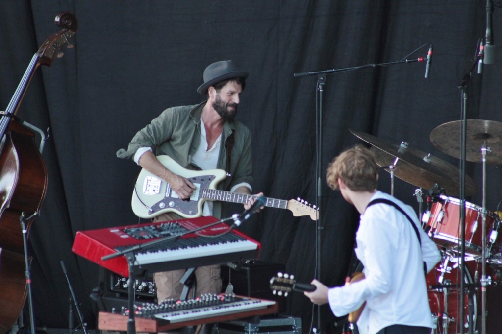 Before the Meltdown: A smiling Ray LaMontagne early during his set at Meijer Gardens on Wednesday. (Photo/Anna Sink)