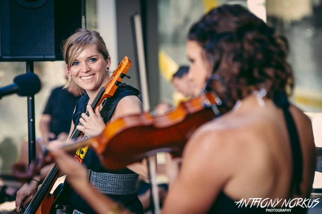 Bringing Their A-Game: The Moxie Strings play Grand Rapids Thursday. (Photo/Anthony Norkus)
