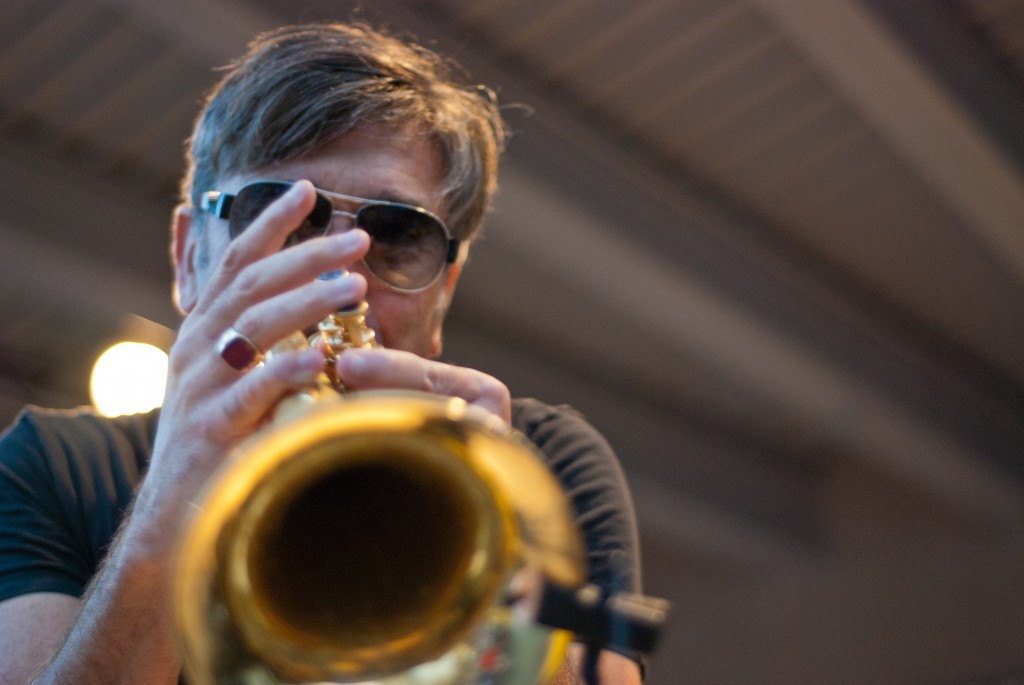 Real Deal: Trumpeter Rick Braun closed out the first day of GRandJazzFest. (Photo/Tori Thomas)