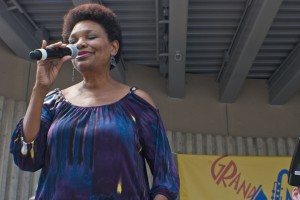 Festival Fave: Edye Evans Hyde opened things with the Grand Rapids Jazz Orchestra. (Photo/Tori Thomas)