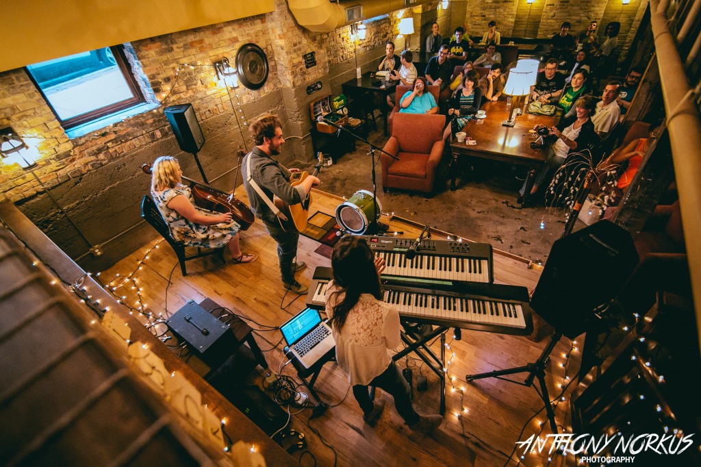 Bird's Eye View: Jonny Carroll debuted his new EP at Lantern Coffee Bar on Friday. (Photo/Anthony Norkus)