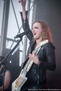 Halestorm Hero: Lzzy Hale of Halestorm at Fifth Third Ballpark. (Photo/Eric Stoike)