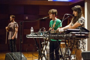 Collaborative: Pallett also performed with opening act Foxes in Fiction. (Photo/Tori Thomas)