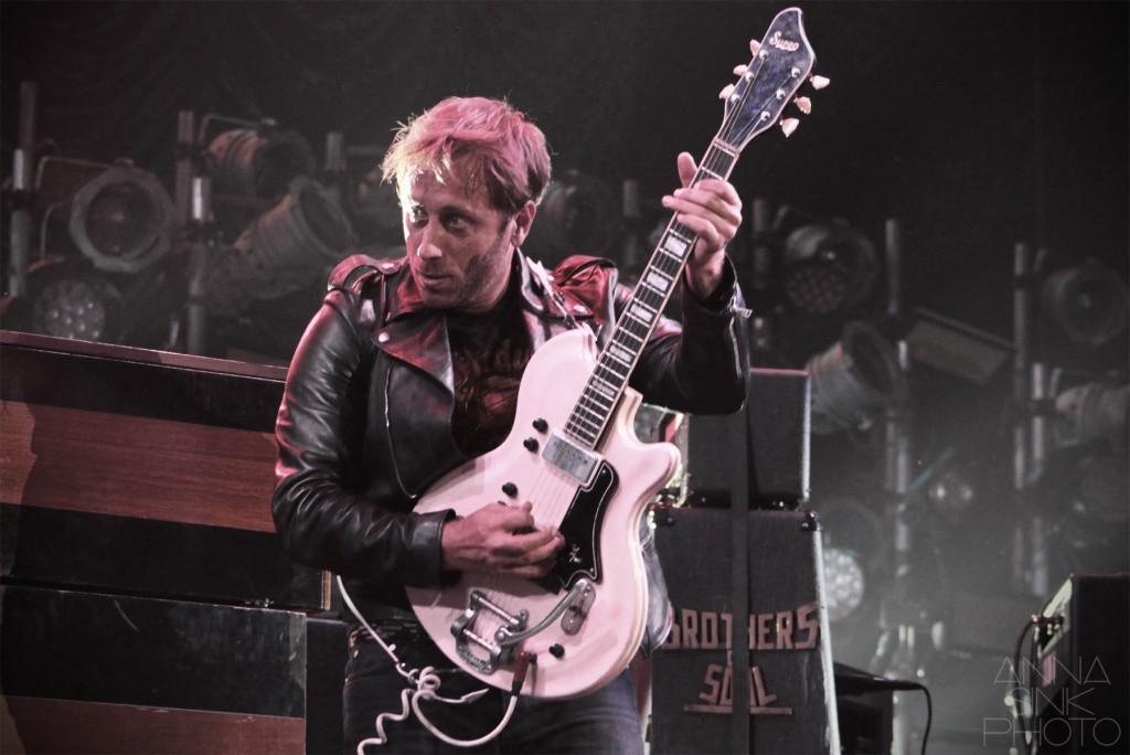 Masterful Show: Dan Auerbach of The Black Keys at Van Andel Arena on Sunday. {Photo/Anna Sink)