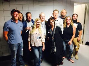 Meeting the Band: The Higgs family back stage with The Eagles. (Photo Courtesy of Dianna Higgs Stampfler)
