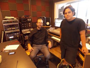 Part of the Team: Wallace with chief recording engineer austin Ruhstorfer. (Photo/Local Spins)