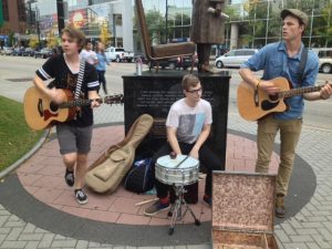 Busking Boys: These musicians performed near Rosa Parks Circle during last year's ArtPrize. Expect more of that in 2014. (Photo/Local Spins)