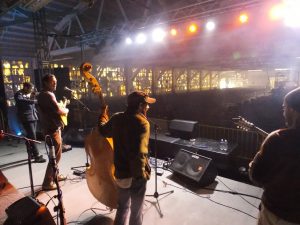 Empty Seats: Fauxgrass on stage at BridgeFest Saturday. (Photo/John Sinkevics)