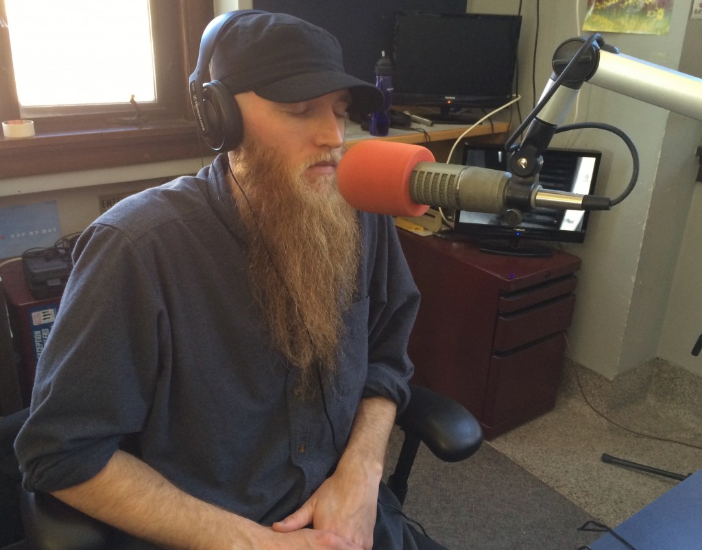 Finding Balance: Rick Chyme in the studio during Local Spins on WYCE,