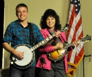 An 'Absolute Blast': Terri Grannis, at right, with banjoist Calder Baker. 