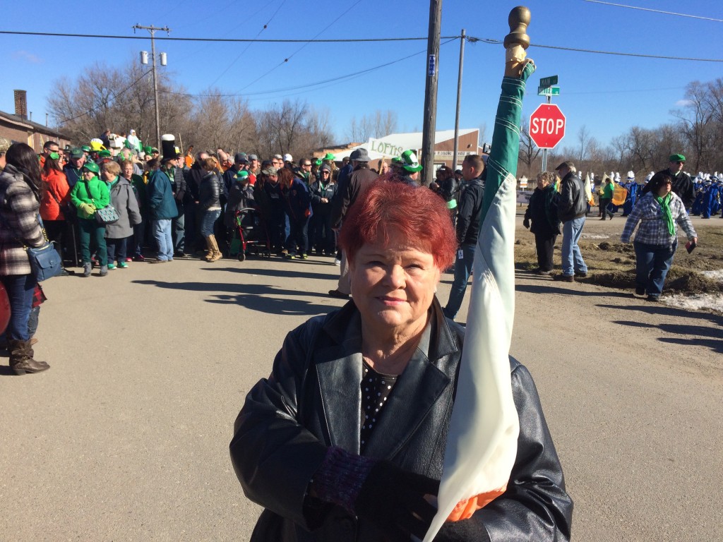 The Face of Fenian's: Mary Ann Reagan led today's procession in Conklin. (Photo/Local Spins)