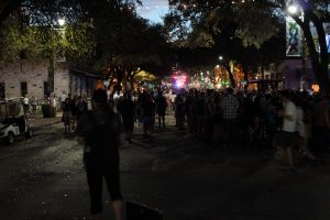 Evening Hoopla: Battling the crowd at SXSW. (Photo/Anna Sink)
