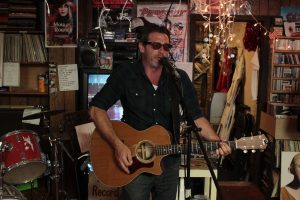 Dodds Stage: Glen Danles played the back of Dodds Record Shop. (Photo/Anna Sink)