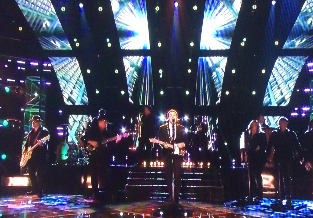 Into the Top Five: Michigan's Joshua Davis performing on "The Voice." 