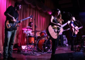 Learning on the Road: The Crane Wives on the Founders Brewing stage. (Photo/Anna Sink)