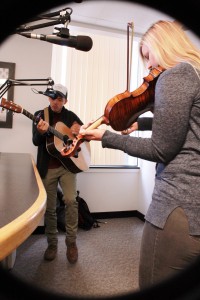 On Local Spins Live: The duo in the WJRW studio. (Photo/Anna Sink)