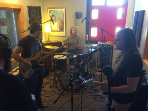 In Studio X: Devin & the Dead Frets at WYCE on Friday morning. (Photo/Local Spins)