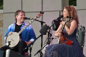 Banjo Power: Bela Fleck and Abigail Washburn on the Meijer Gardens stage. (Photo/Anna Sink) 