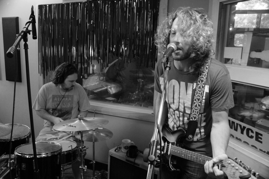 In Studio X: Drummer Anthony Lubenow and Bockheim. (Photo/Anna Sink)