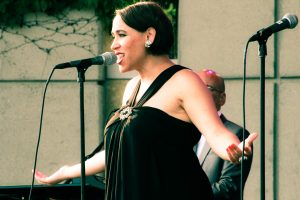 China Forbes of Pink Martini at Meijer Gardens. (Photo/Anna Sink)